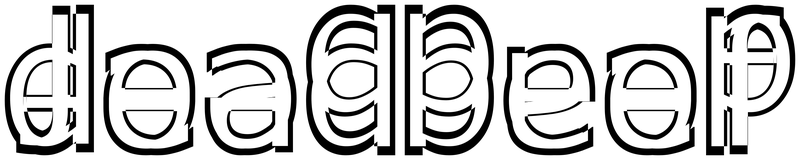 Ambigram for deadbeef in Tahoma